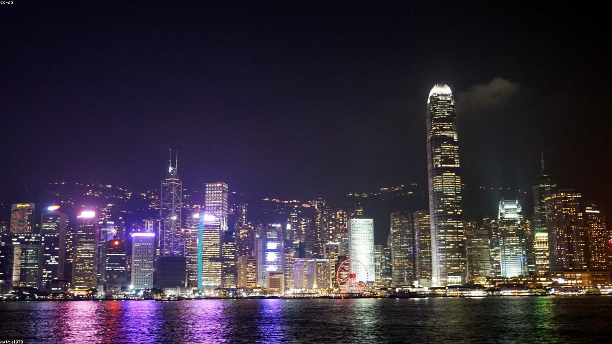 维多利亚港与中环天际线